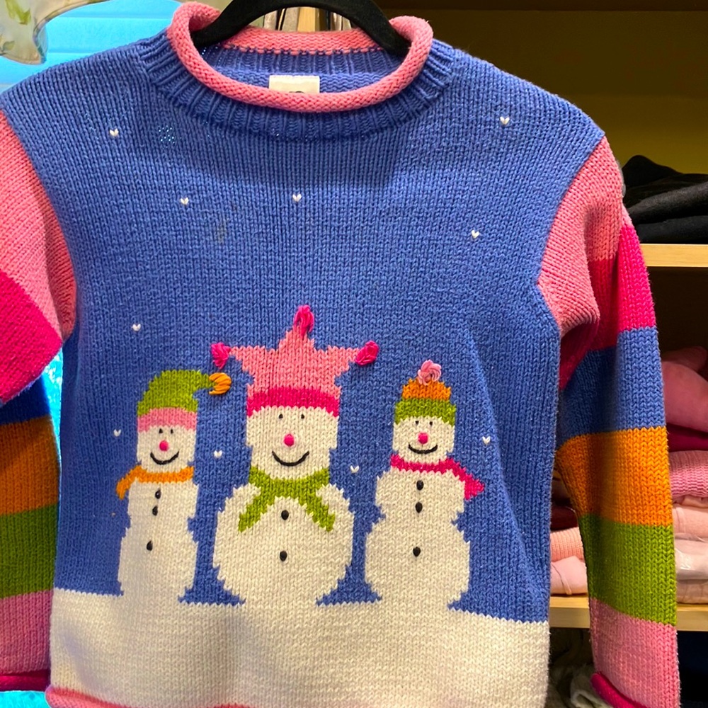 Mulberribush girls snowmen sweater size 6x/7